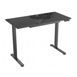 Γραφειο E-DESK G5 120X60 /Γυαλινη Επιφανεια / Ρυθμιζομενο Υψος / Συρταρι Αποθηκευσης Χρωμα Μαυρο