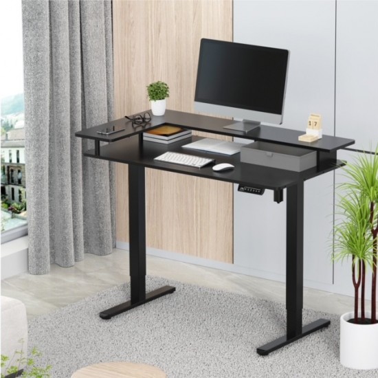 Γραφειο E-DESK ZWL 120X60 / Ρυθμιζομενο Υψος / Συρταρι Αποθηκευσης Χρωμα Μαυρο